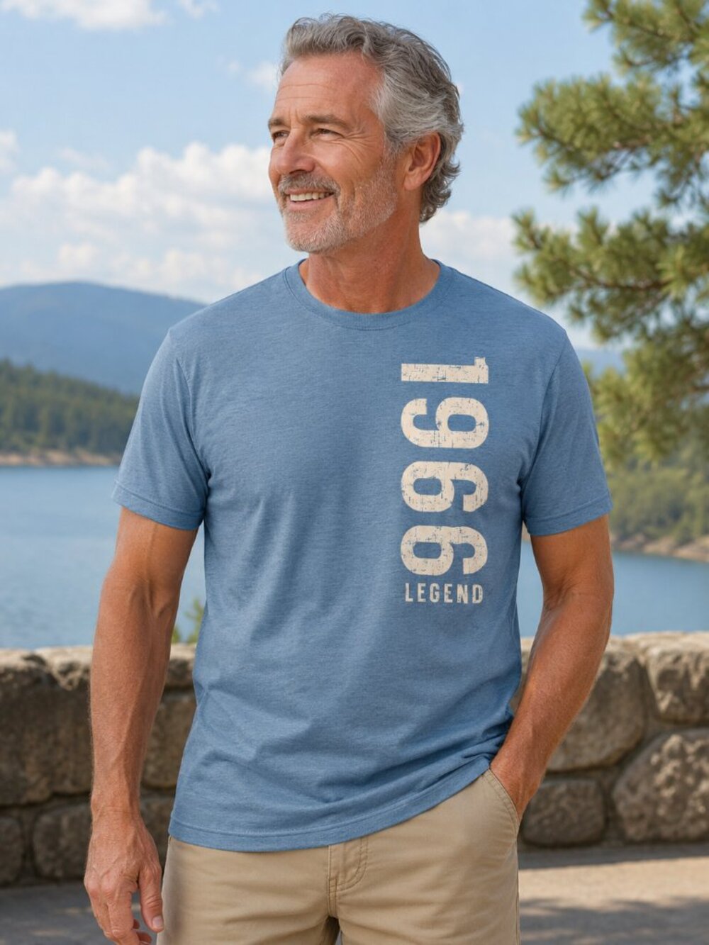 Men's 1966 Legend T-Shirt 60th Birthday Vintage Born in 1966 - Picture 2 of 5